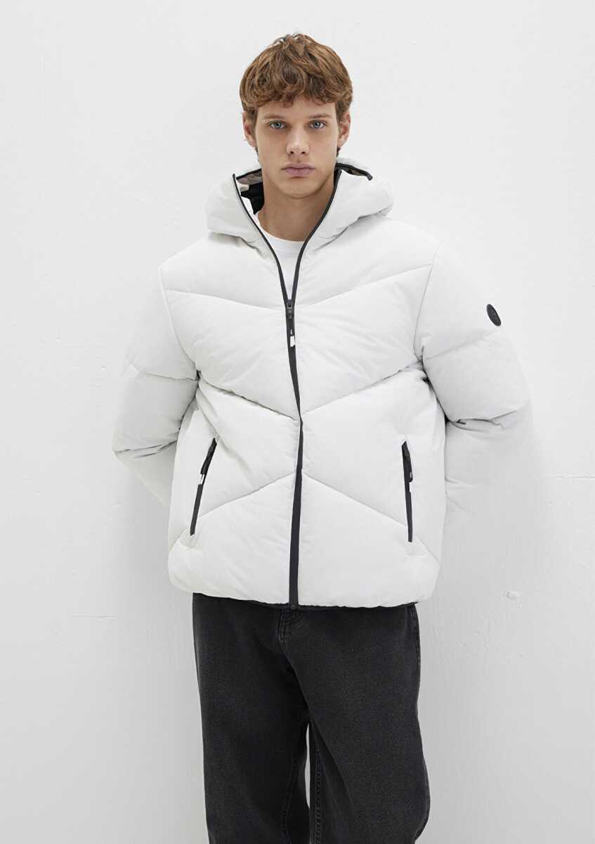 Mavi Kapüşonlu Şişme Mont 0110360-83746 - Mavi