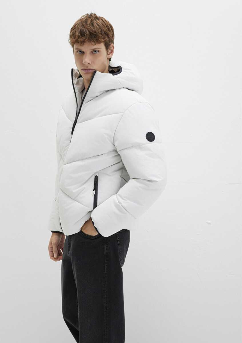 Mavi Kapüşonlu Şişme Mont 0110360-83746 - Mavi (1)