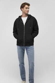 Mavi Kapüşonlu Siyah Erkek Sweat 0S10277-900 