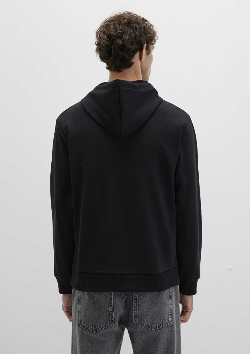 Mavi Kapüşonlu Siyah Erkek Sweat 0S10395-900 - 5