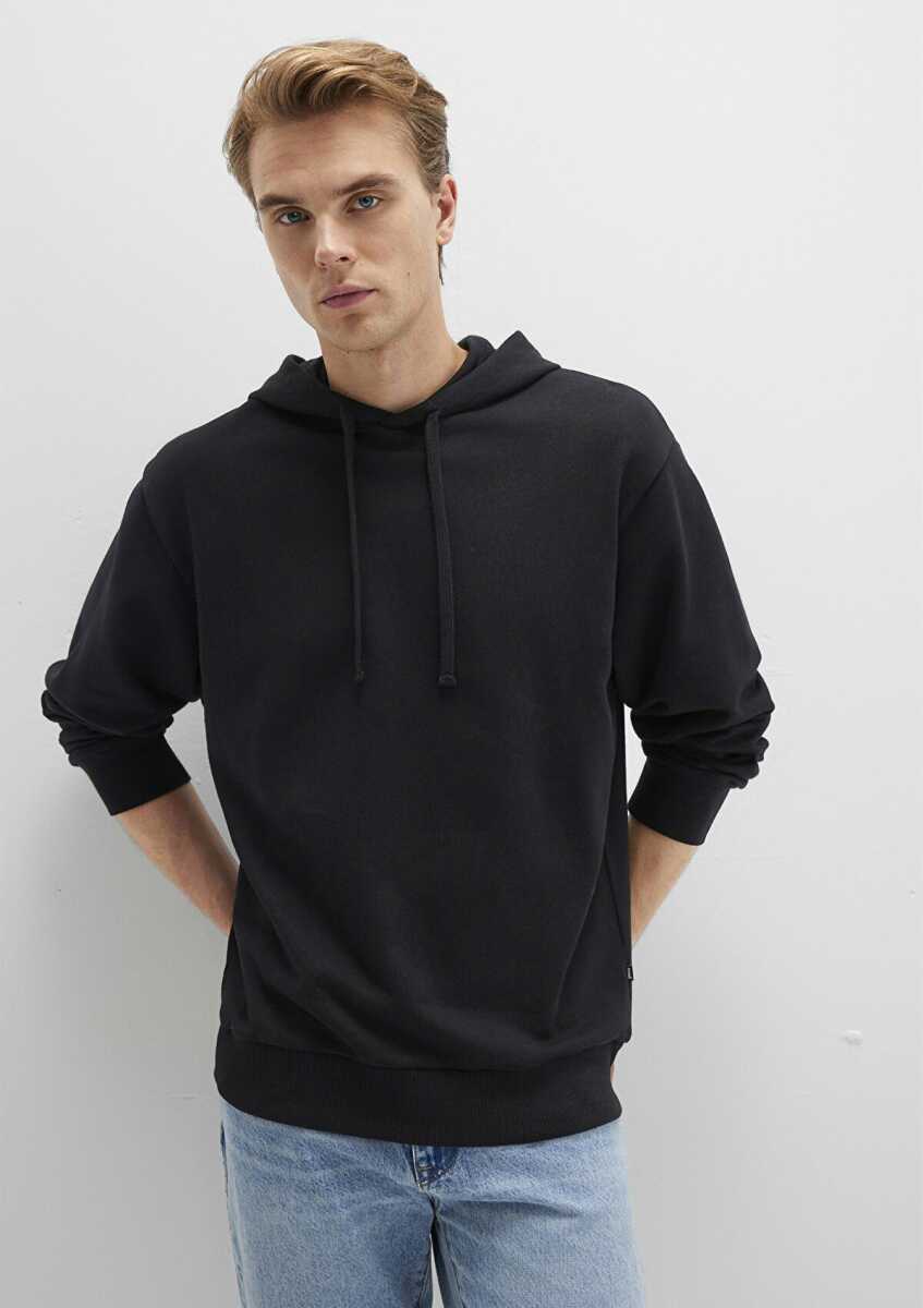 Mavi Kapüşonlu Siyah Erkek Sweat 0S10417-900 - 1