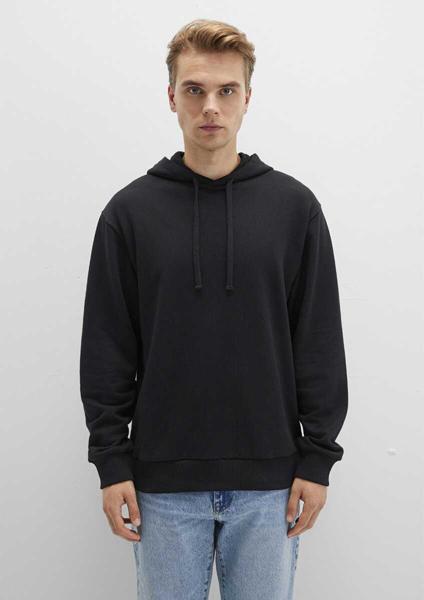 Mavi Kapüşonlu Siyah Erkek Sweat 0S10417-900 - 3