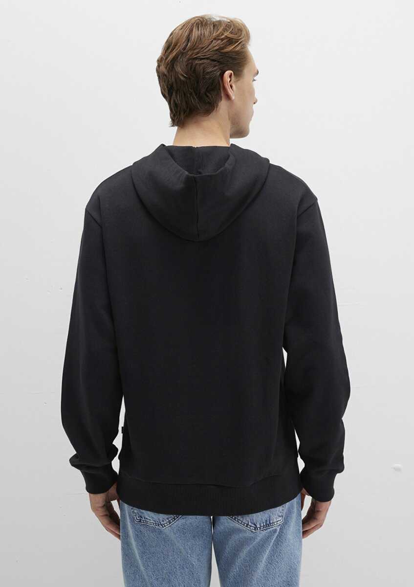 Mavi Kapüşonlu Siyah Erkek Sweat 0S10417-900 - 4