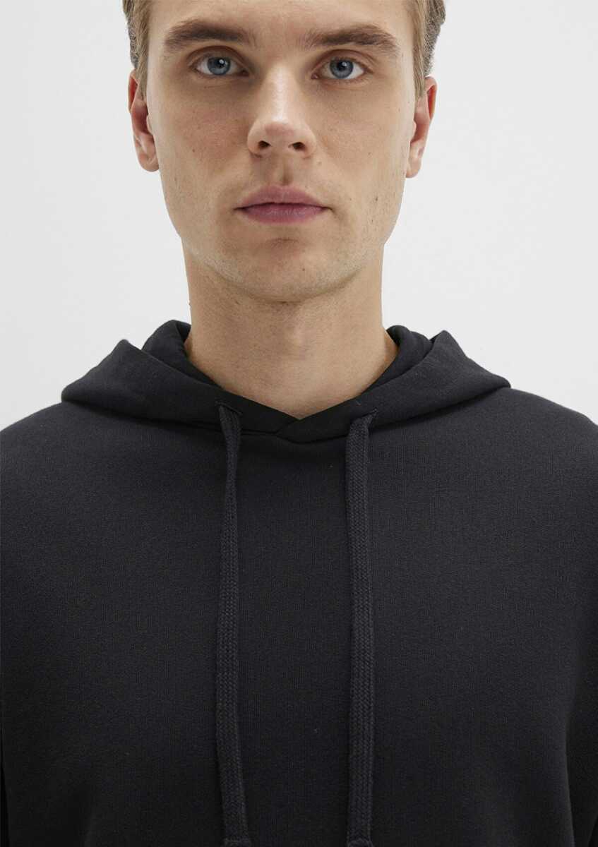 Mavi Kapüşonlu Siyah Erkek Sweat 0S10417-900 - 5