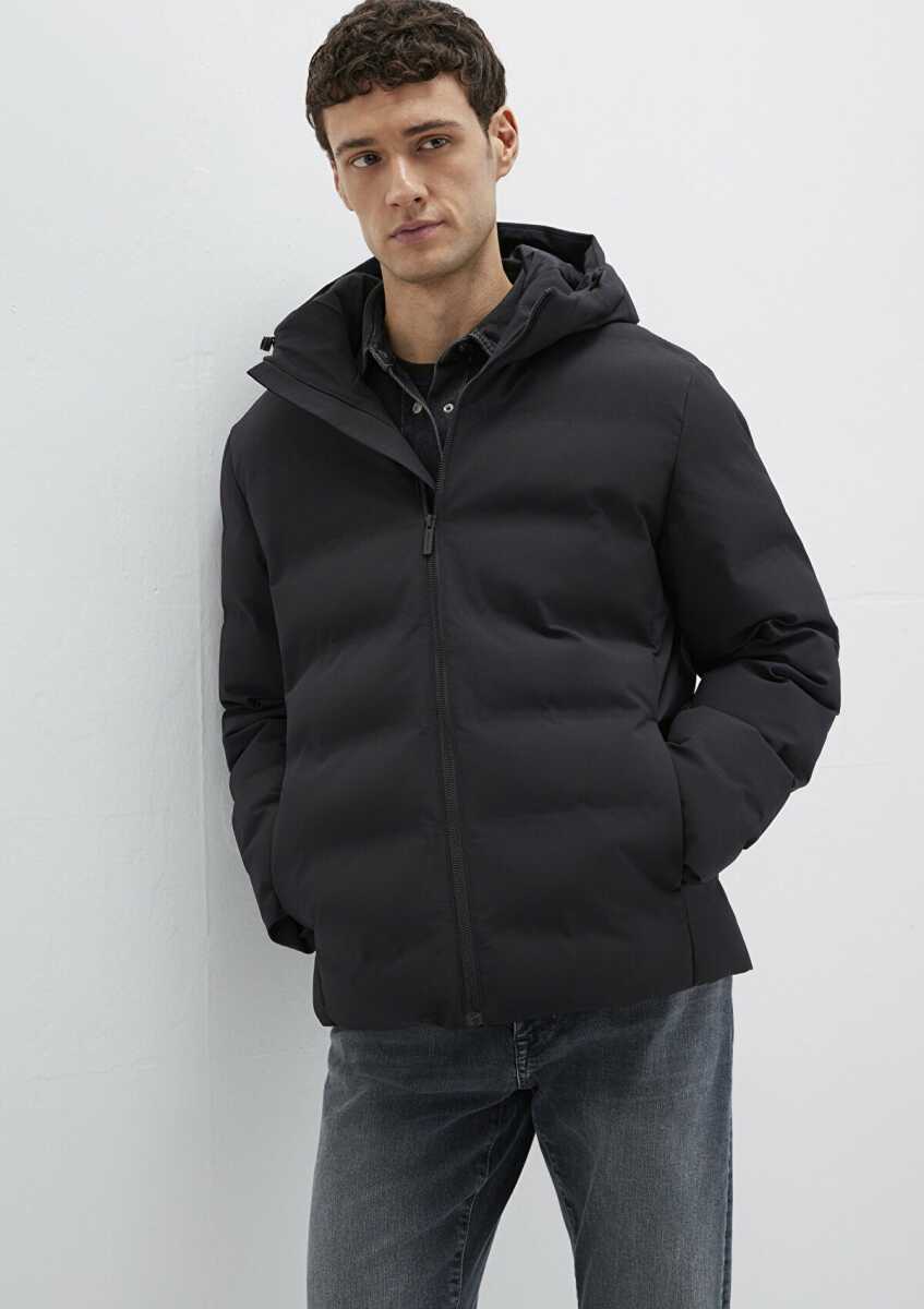 Mavi Kapüşonlu Siyah Regular Fit Erkek Ceket 0110652-71379 - Mavi (1)