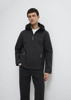 Mavi Kapüşonlu Siyah Regular Fit Erkek Ceket 0110763-71379