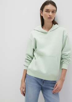 Mavi Kapüşonlu Yeşil Basic Kadın Sweat 167299-71449