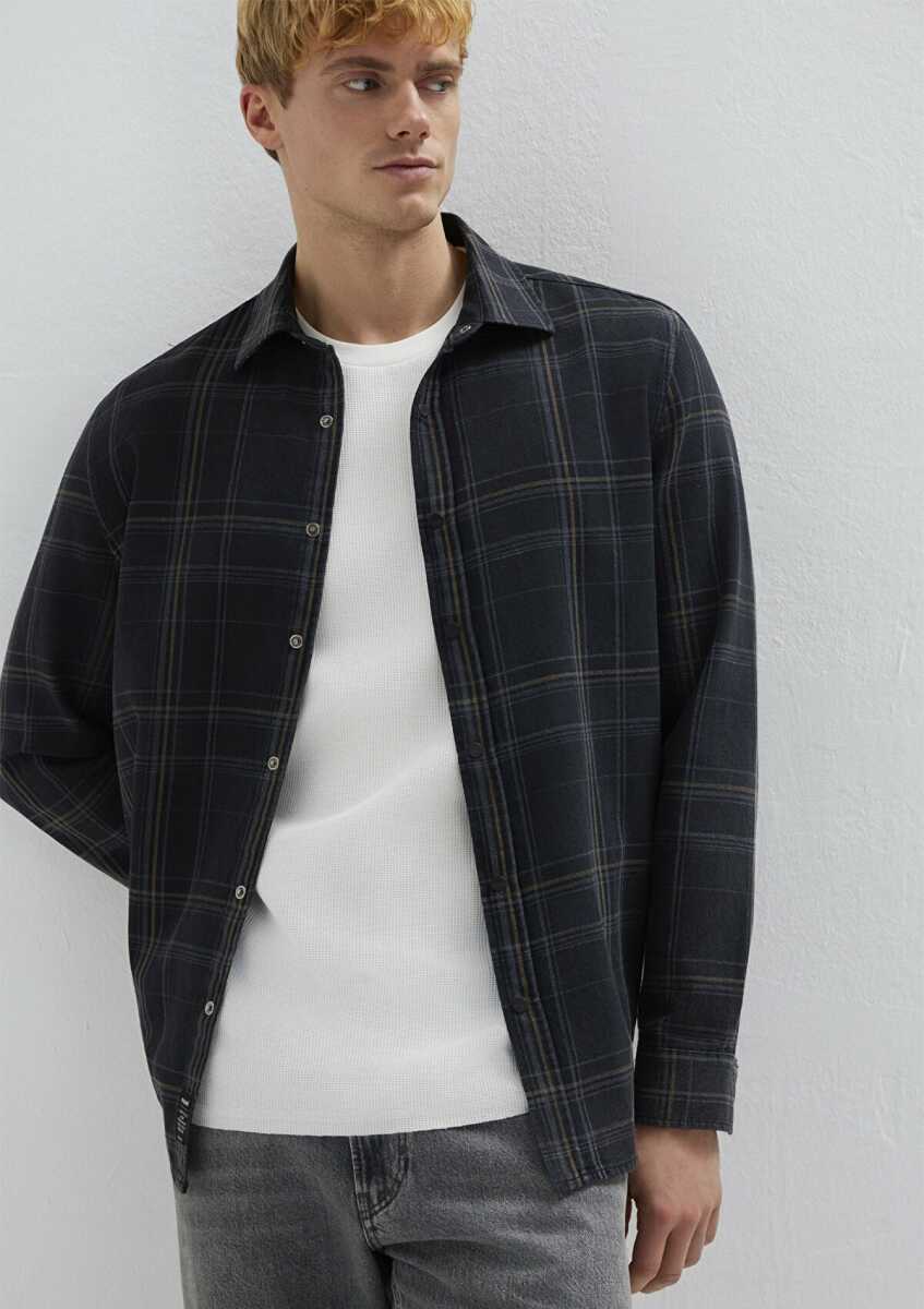 Mavi Kareli Erkek Gömlek 0210806-91469 - Mavi (1)