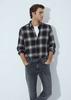 Mavi Kareli Erkek Gömlek 0211770-91367