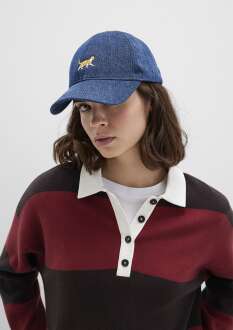 Mavi Kedi Nakışlı Denim Kadın Şapka 1913012-10241