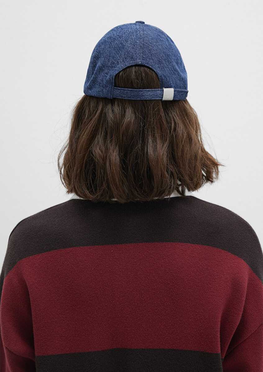 Mavi Kedi Nakışlı Denim Kadın Şapka 1913012-10241 - 2