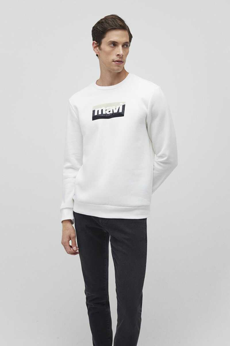 Mavi Kırık Beyaz Erkek Sweat 1912839-900 - 3