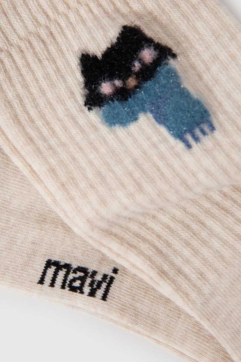 Mavi Kırık Beyaz Kadın Soket Çorap 1912757-85929 - Mavi (1)