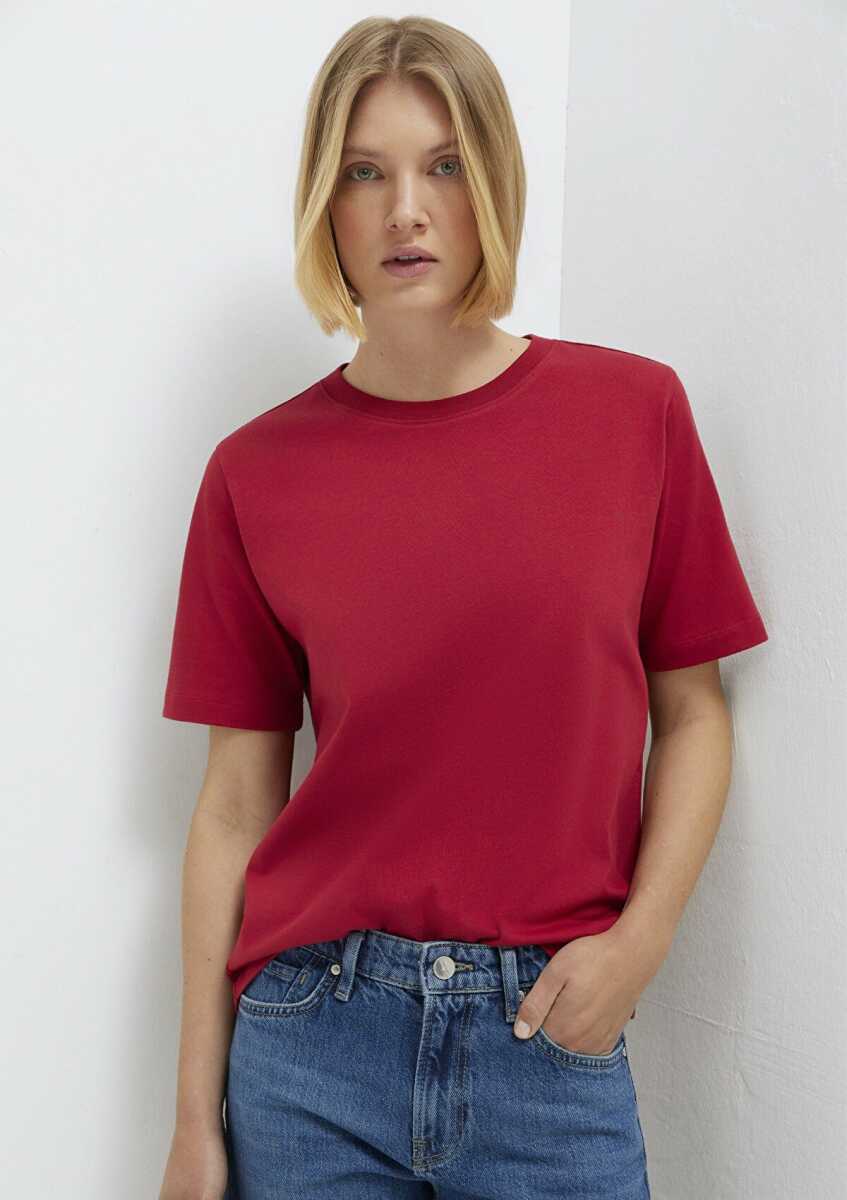 Mavi Kırmızı Basic Regular Fit Kadın Tişört 1600965-70391 (1)