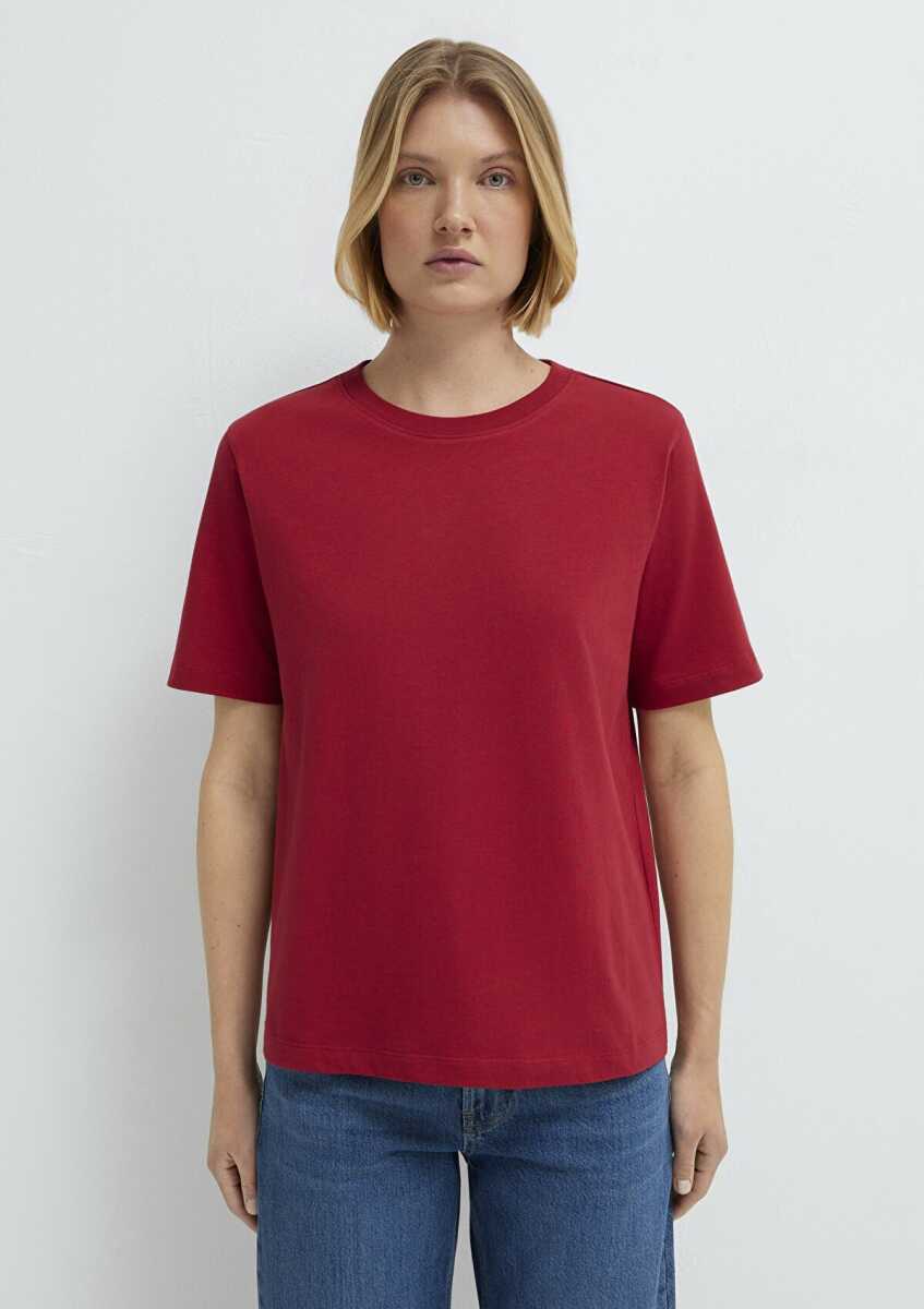 Mavi Kırmızı Basic Regular Fit Kadın Tişört 1600965-70391 - 3