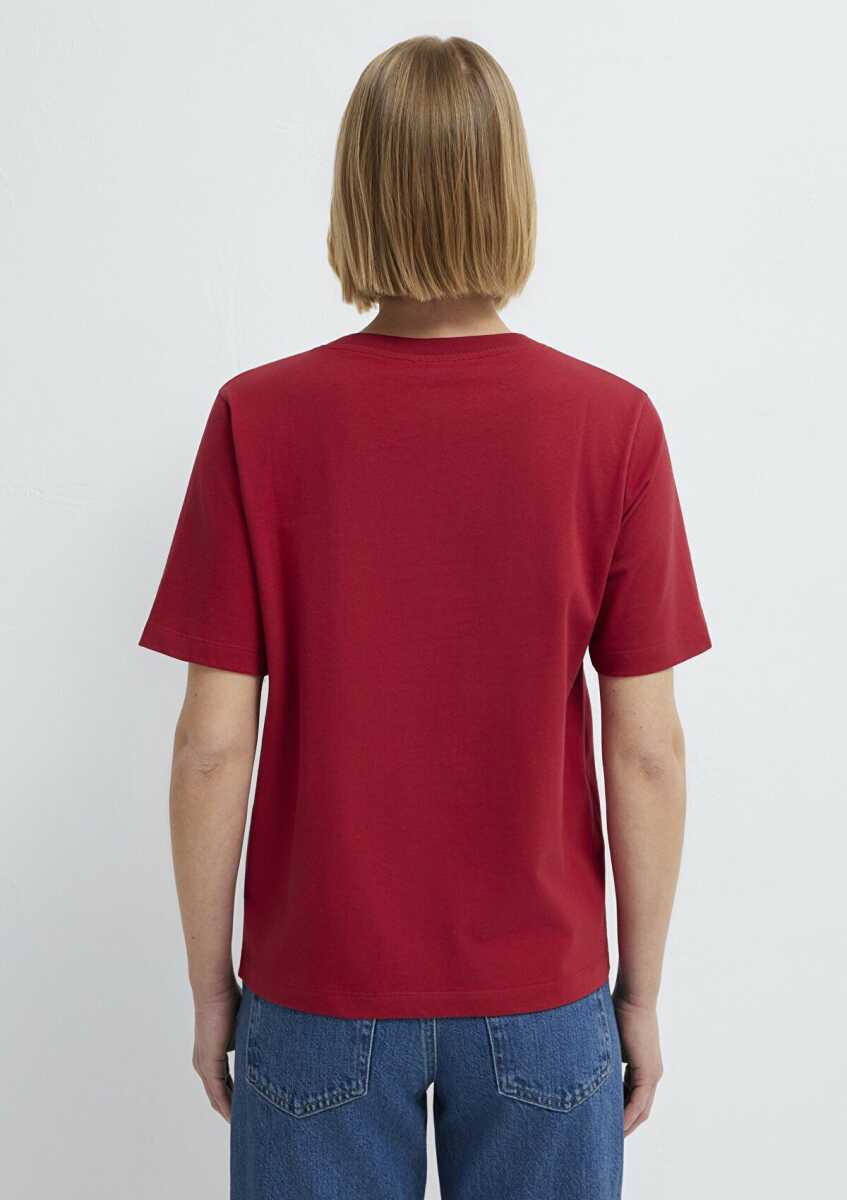 Mavi Kırmızı Basic Regular Fit Kadın Tişört 1600965-70391 - 5