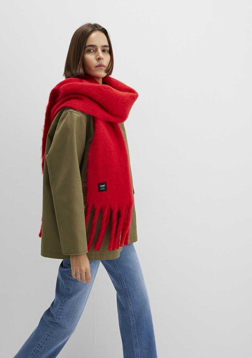 Mavi Kırmızı Kadın Atkı 1912844-82677 - Mavi