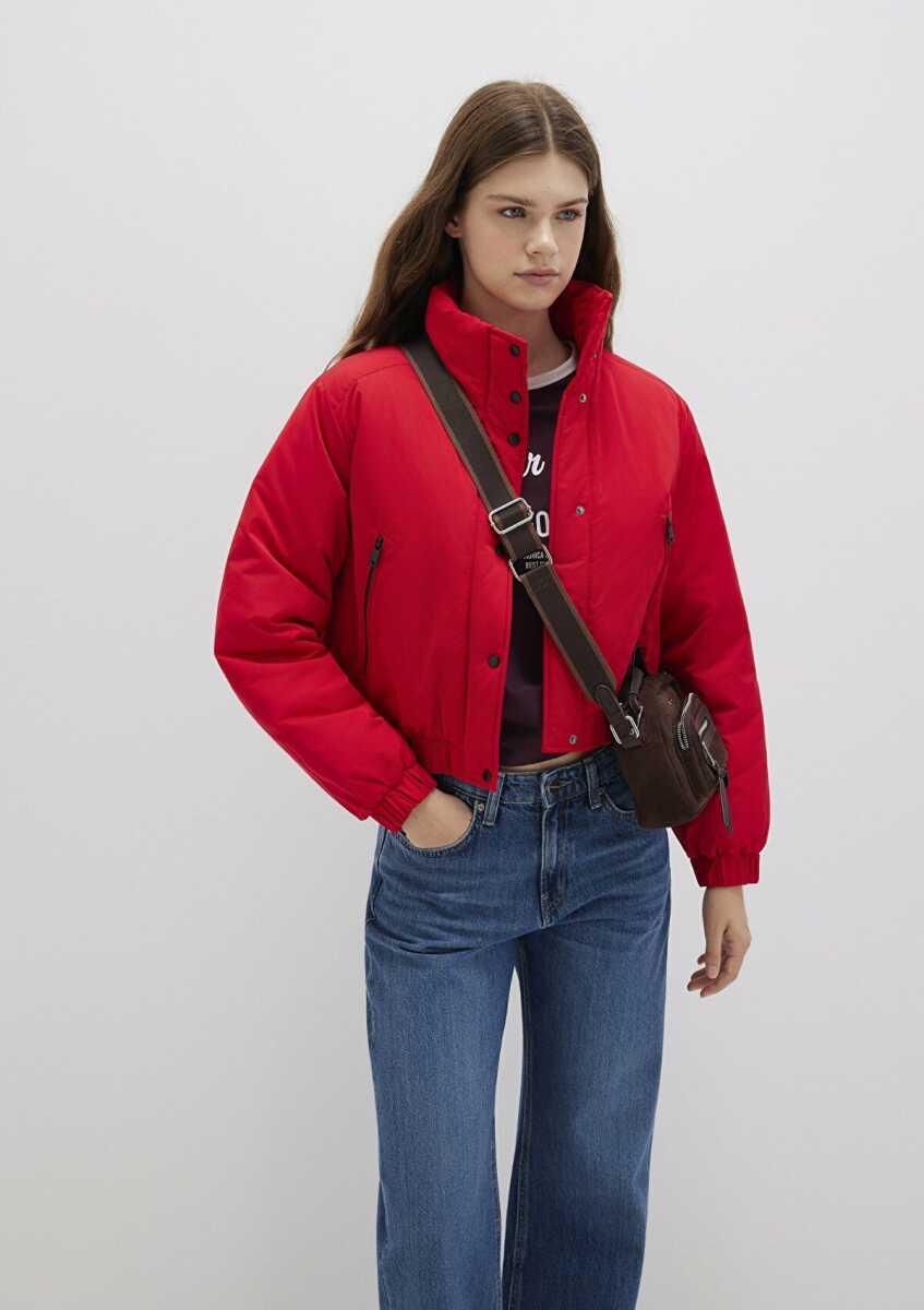 Mavi Kırmızı Kadın Ceket 1110269-90367 - Mavi