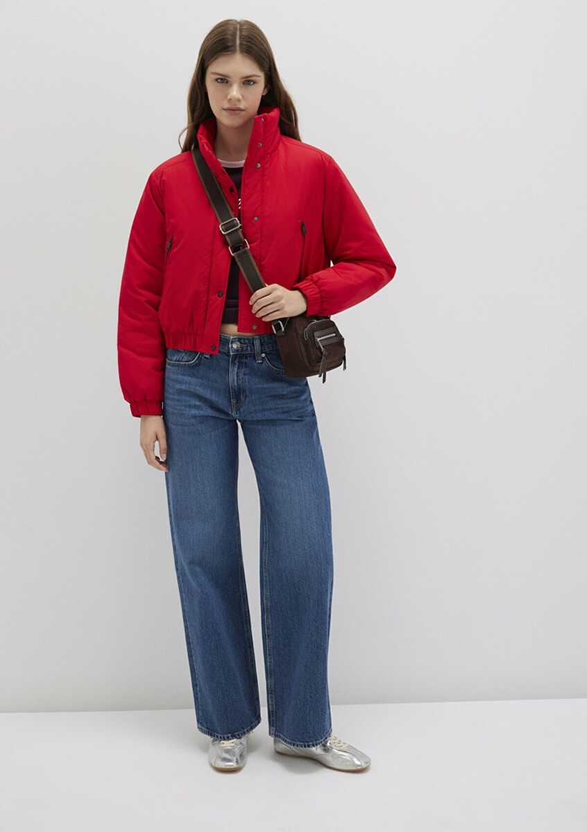 Mavi Kırmızı Kadın Ceket 1110269-90367 - Mavi (1)