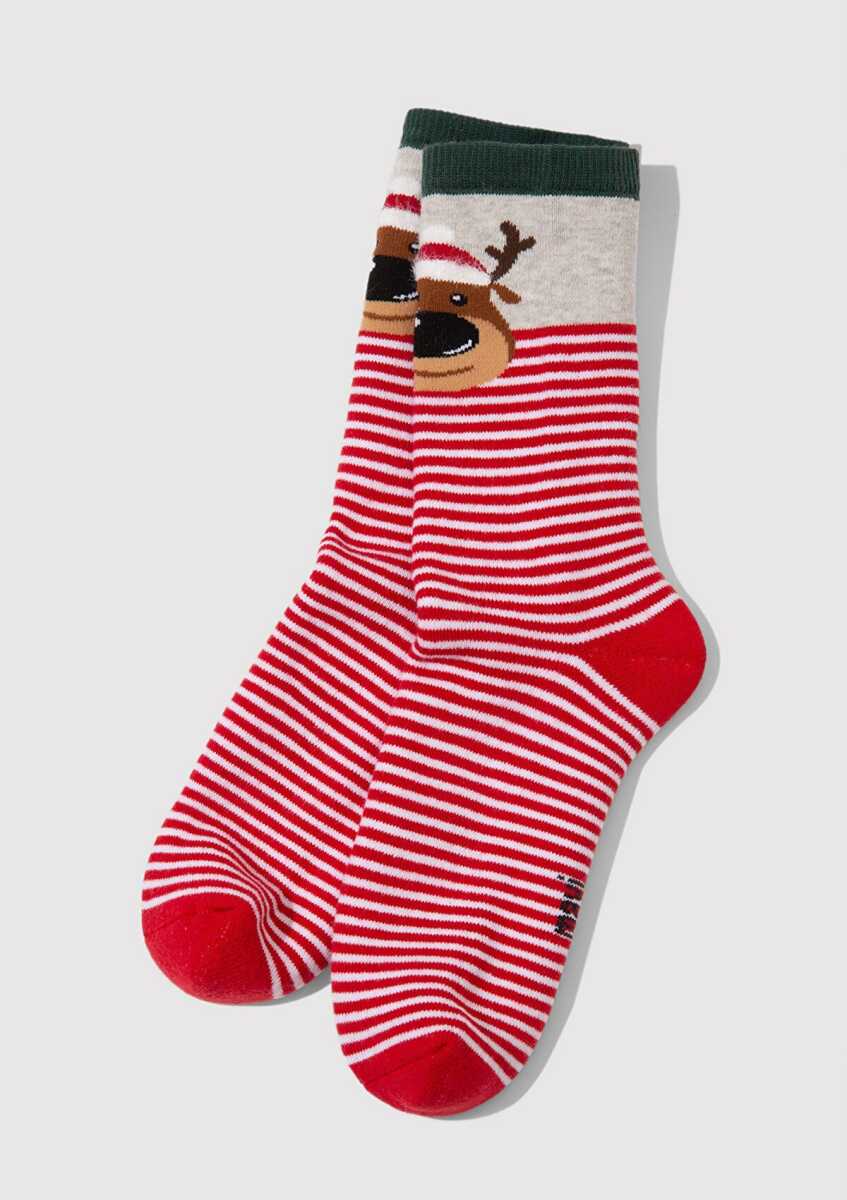 Mavi Kırmızı Kadın Çorap 1900023-34329 - Mavi