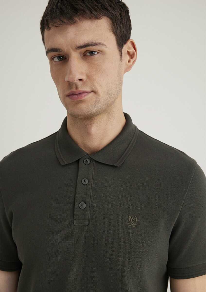 Mavi Kömür Polo Yaka Erkek Tişört 064946-71587 - 5