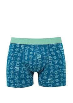 Mavi Koyu Petrol Yeşili Erkek Boxer 091119-71923 