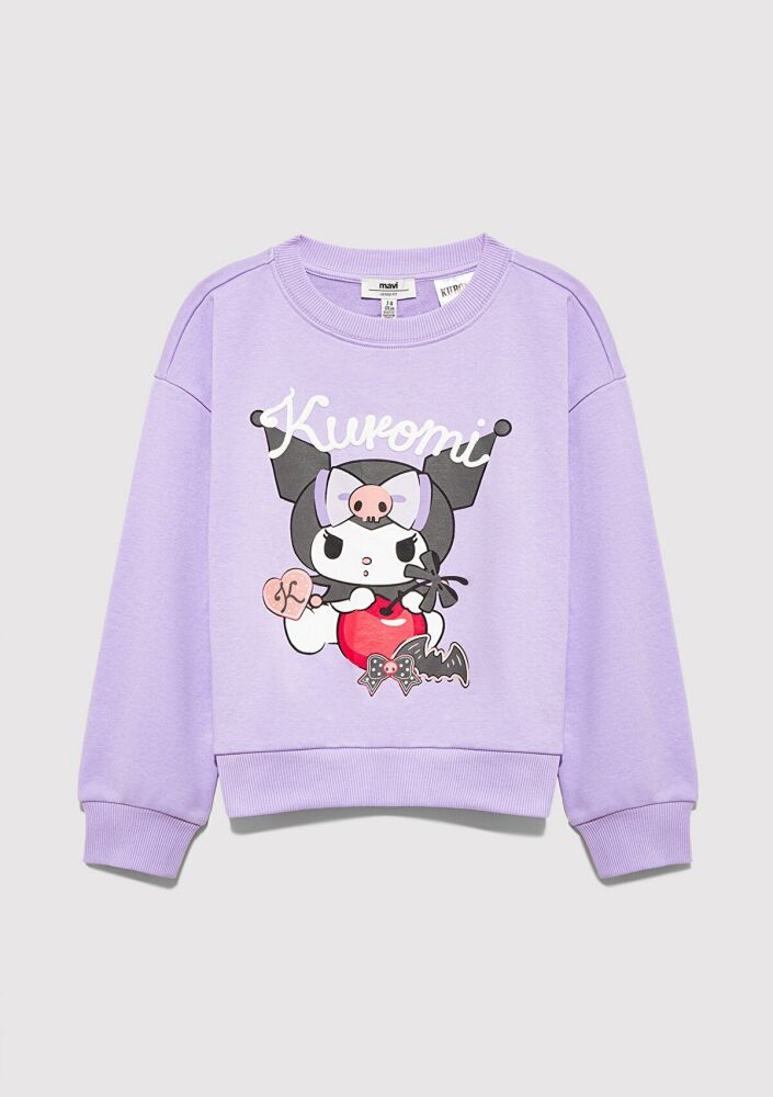 Mavi Kuromi Baskılı Mor Çocuk Sweat 7S10183-70519