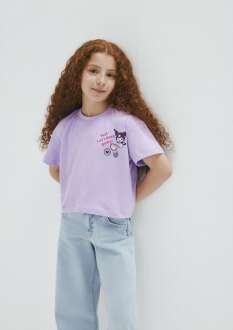 Mavi Kuromi Baskılı Mor Loose Fit Çocuk Tişört 7610414-70519 