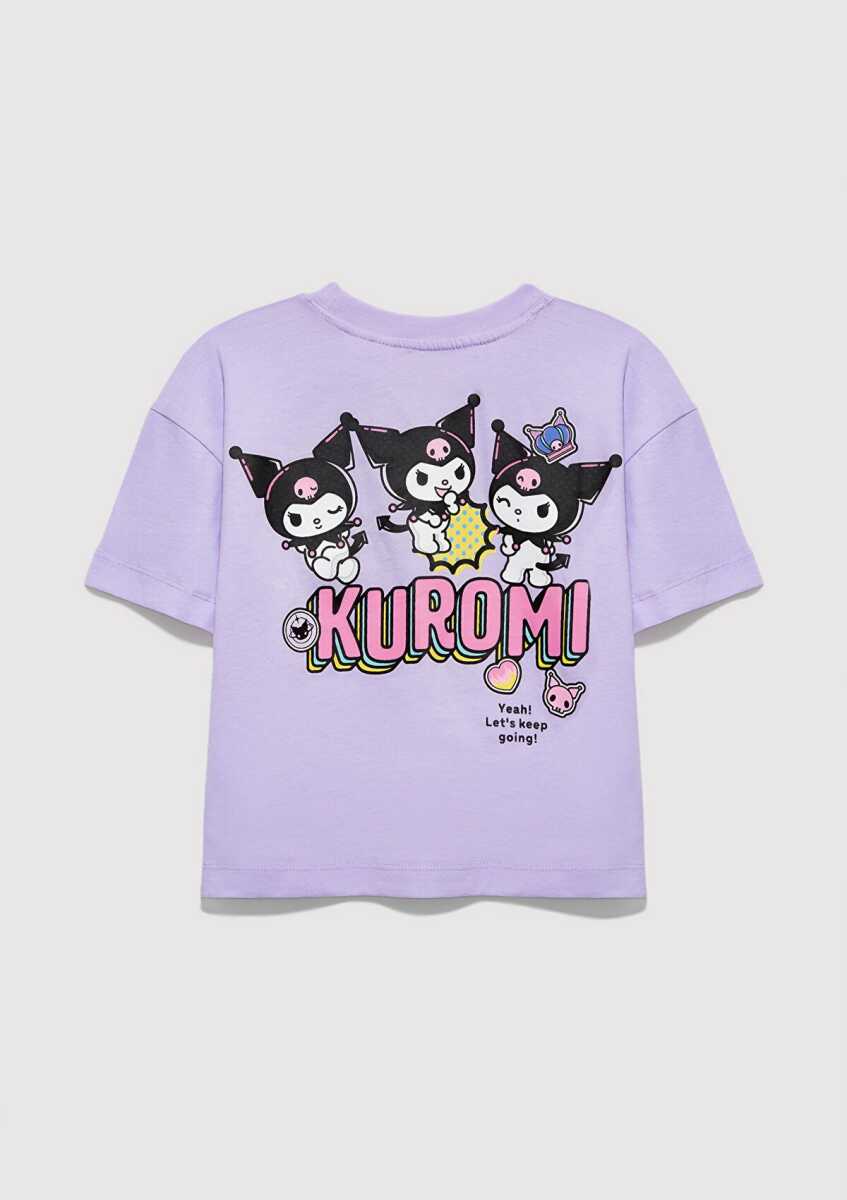 Mavi Kuromi Baskılı Mor Loose Fit Çocuk Tişört 7610414-70519 - 3