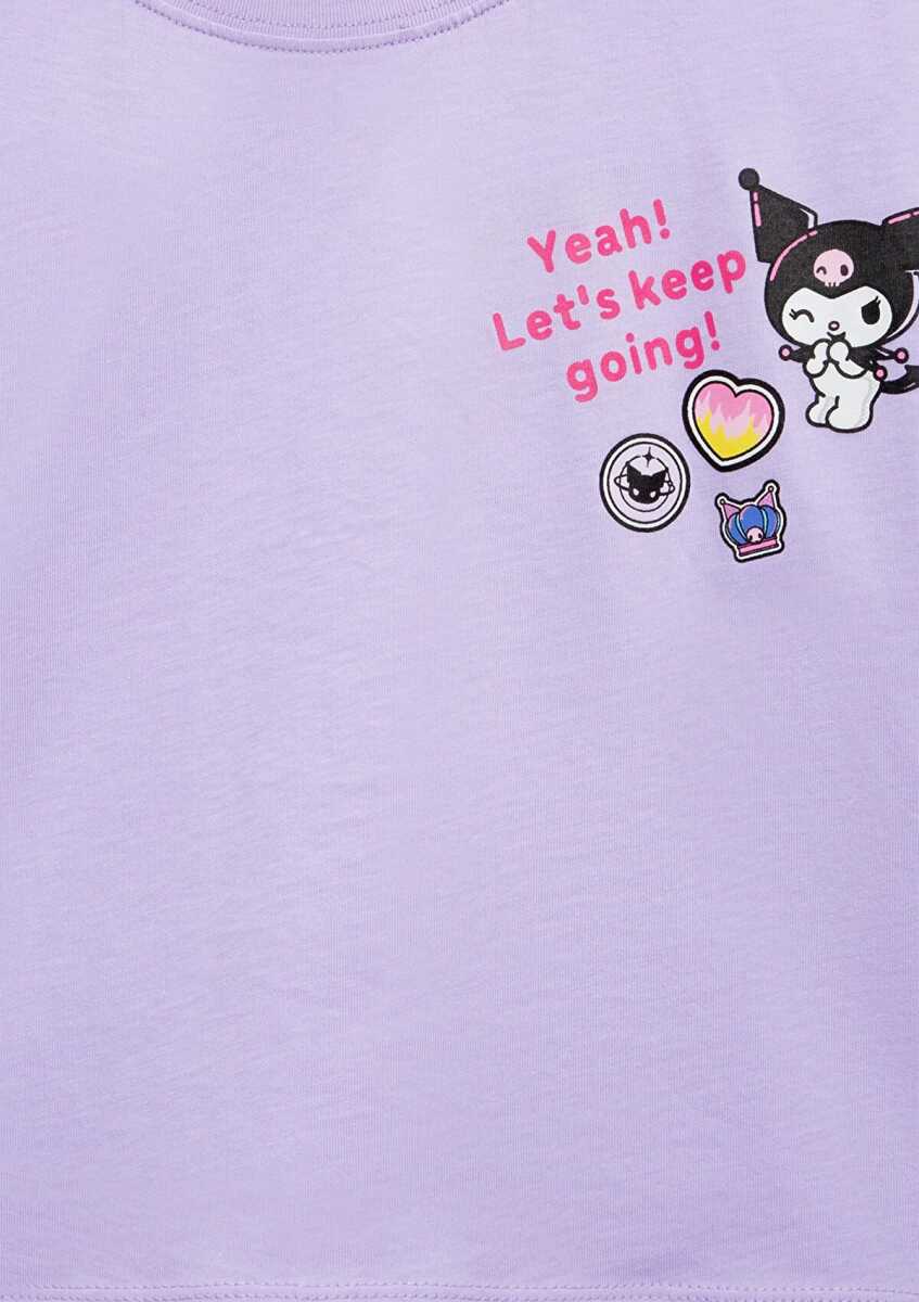 Mavi Kuromi Baskılı Mor Loose Fit Çocuk Tişört 7610414-70519 - 4