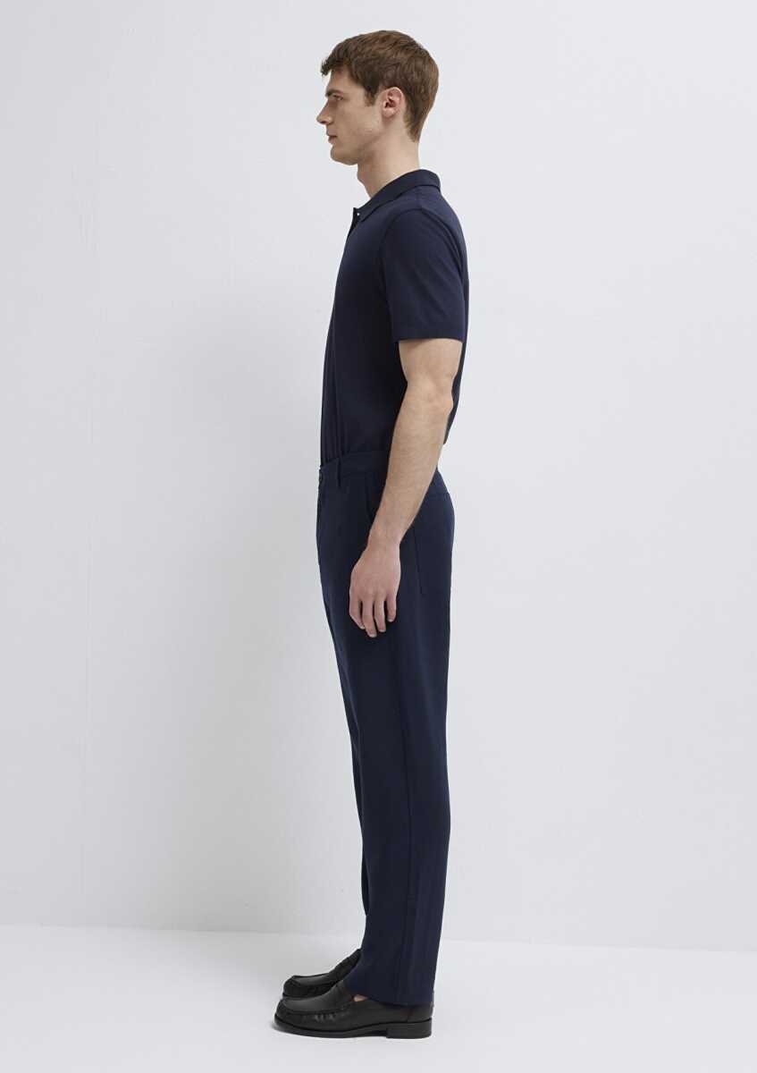 Mavi Lacivert Erkek Keten Pantolon 0010595-86623 - 4