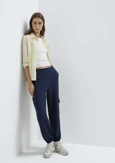 Mavi Lacivert Kargo Loose Fit Kadın Eşofman Altı 1011176-70497 