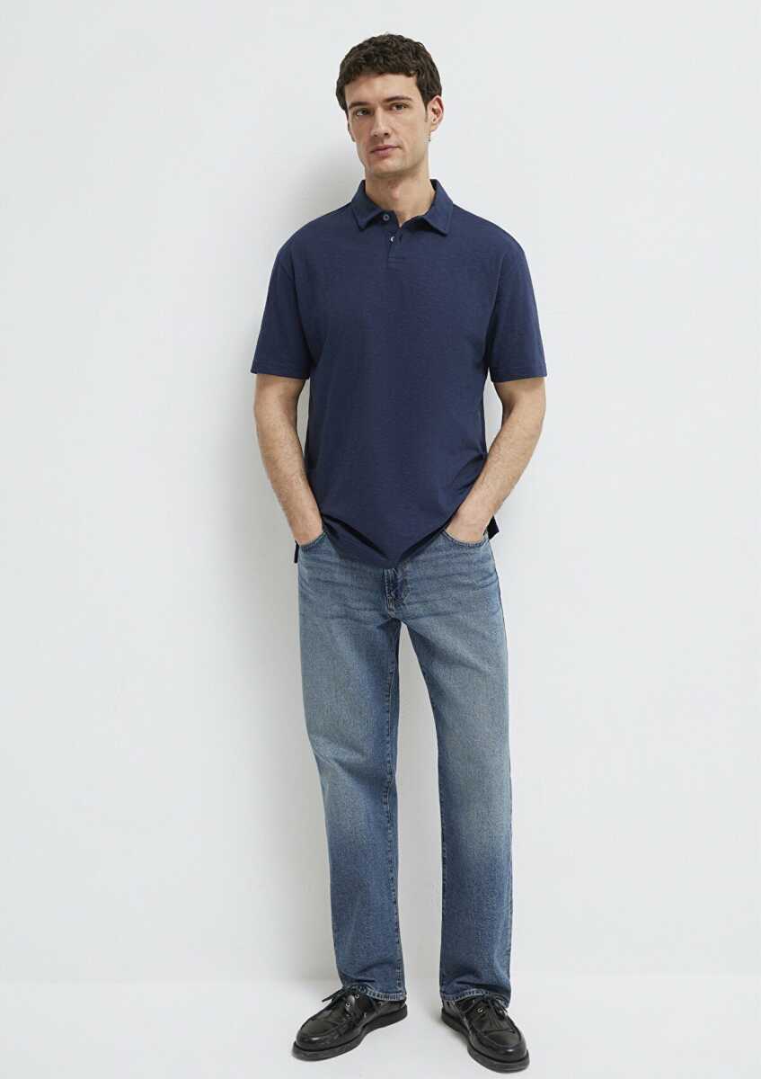 Mavi Lacivert Loose Fit Erkek Polo Tişört 0613152-70490 (1)