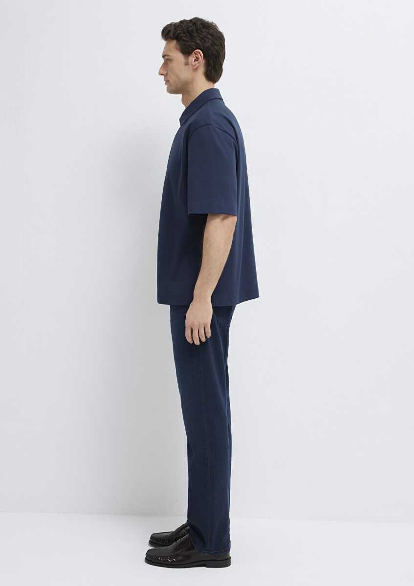 Mavi Lacivert Loose Fit Erkek Polo Tişört 0613344-86623 - 4