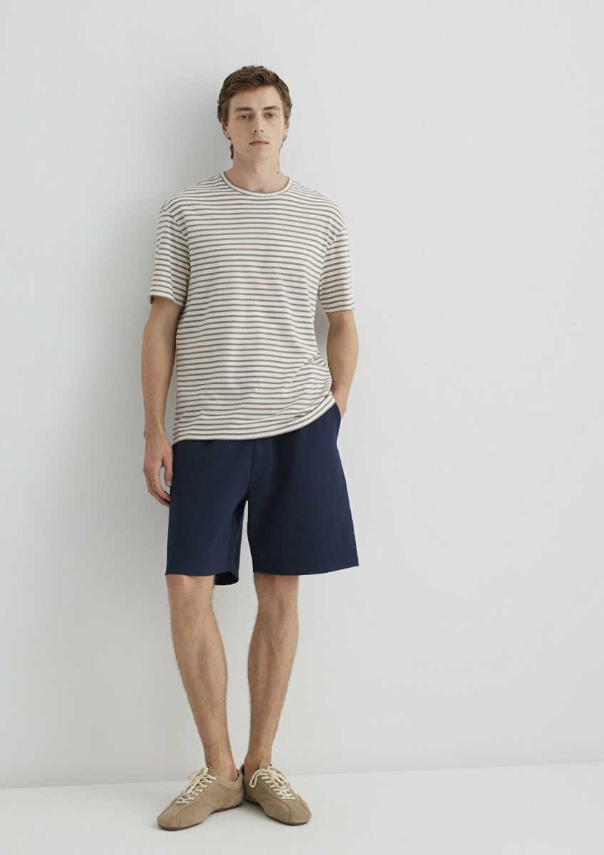 Mavi Lacivert ÖrmeRegular Fit Erkek Şort 0410314-70490 (1)
