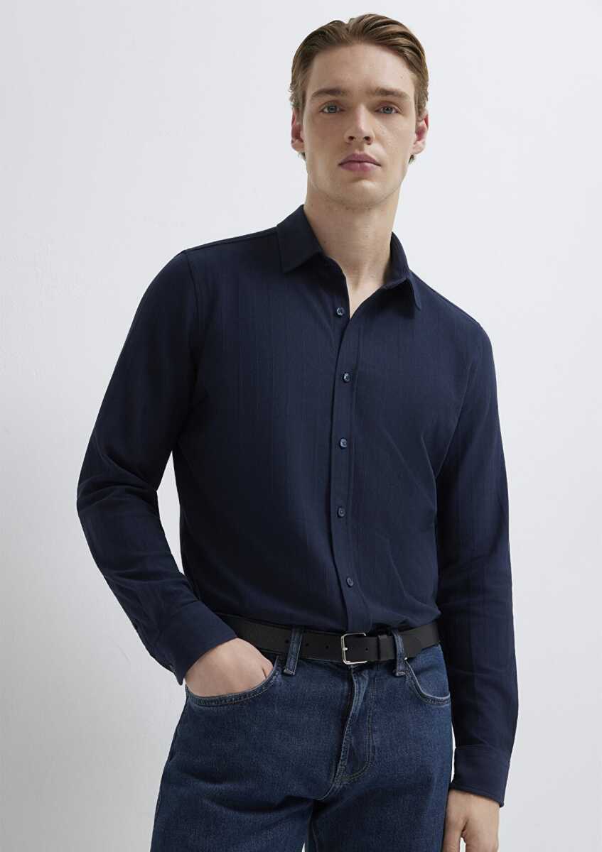 Mavi Lacivert Regular Fit Erkek Gömlek 0212062-70497 - 1