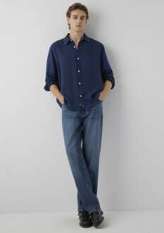 Mavi Lacivert Regular Fit Erkek Gömlek 0212086-85481 
