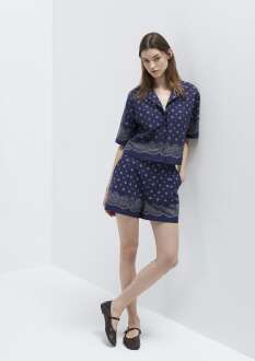 Mavi Lacivert Wide Leg Kadın  Şort 1410254-91499 