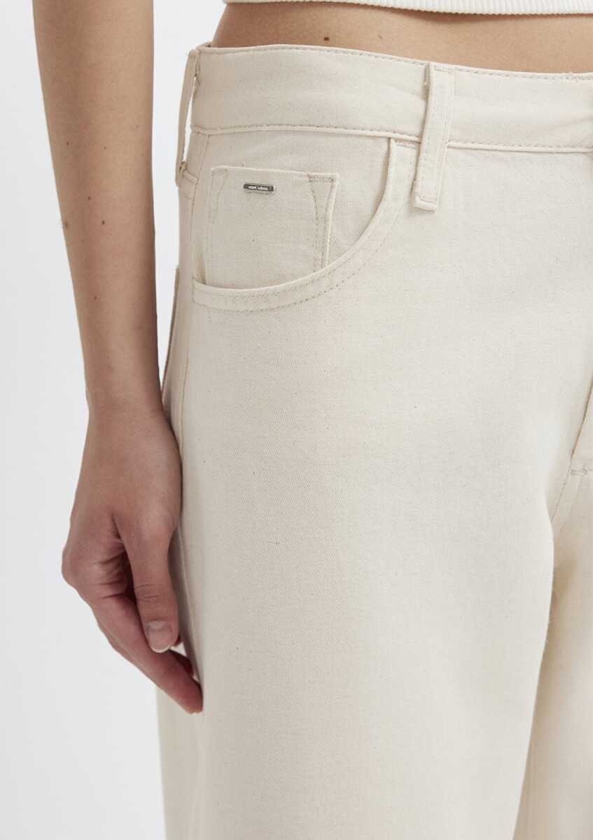 Mavi Leila Mavi Edition Ketenli Ekru Baggy Fit Kadın Jean Pantolon 1010600-A3173 - 8