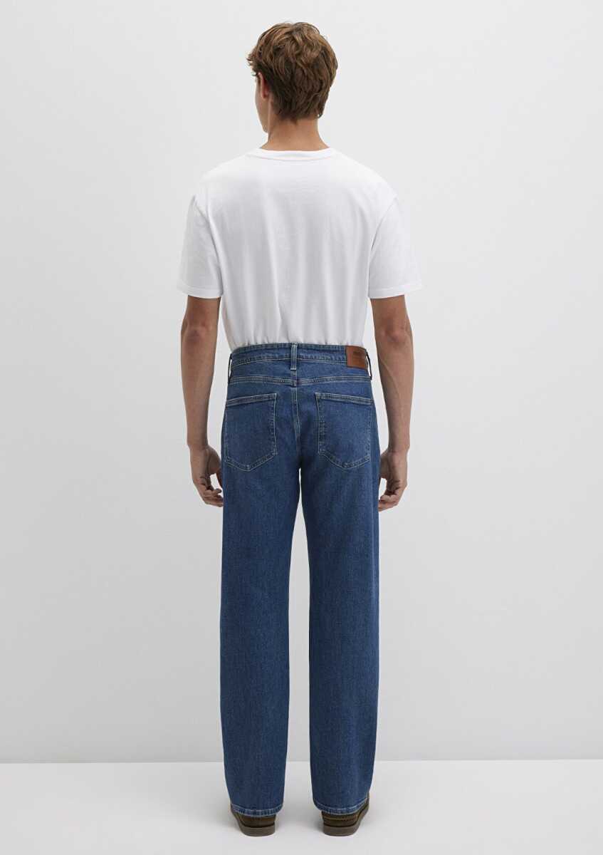 Mavi Lisbon Classic Denim Puslu Vintage Koyu Mavi Erkek Jean Pantolon 0010039-90818 - 4