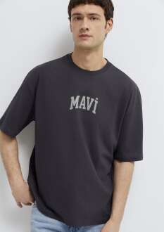 Mavi Logo Antrasit Erkek Tişört 0613578-70087 