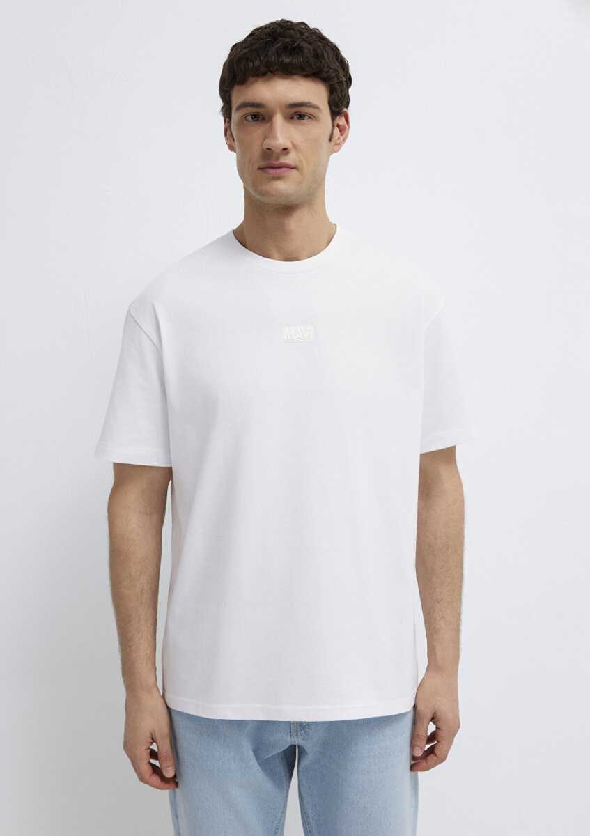 Mavi Logo Baskılı Beyaz Loose Fit Erkek Tişört 0613349-620 - 3