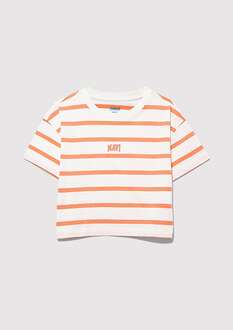 Mavi Logo Baskılı Çizgili Çocuk Tişört 7610182-89310 