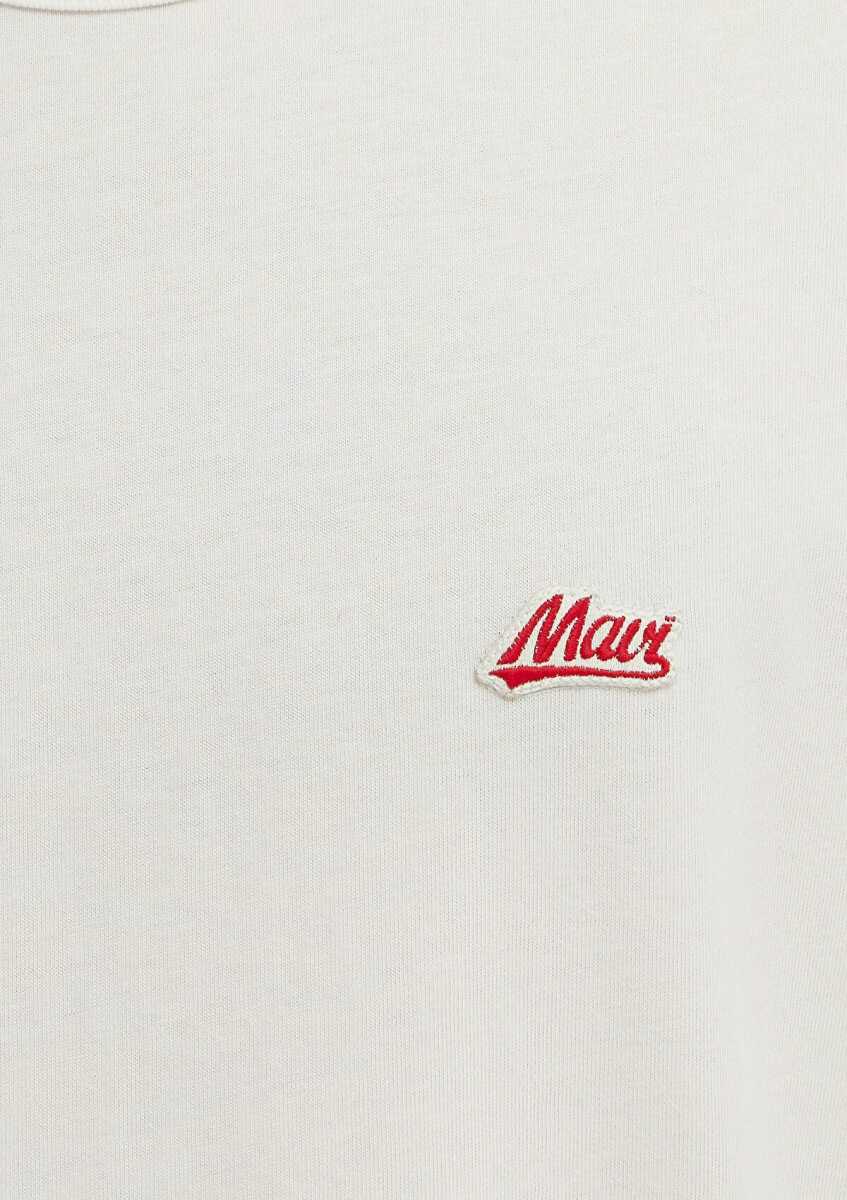 Mavi Logo Baskılı Ekru Oversize Erkek Tişört 0613503-70057 - 7