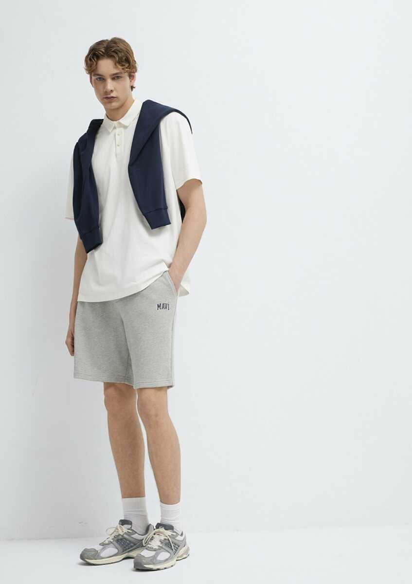 Mavi Logo Baskılı Gri Erkek Şort 0410224-80018 (1)
