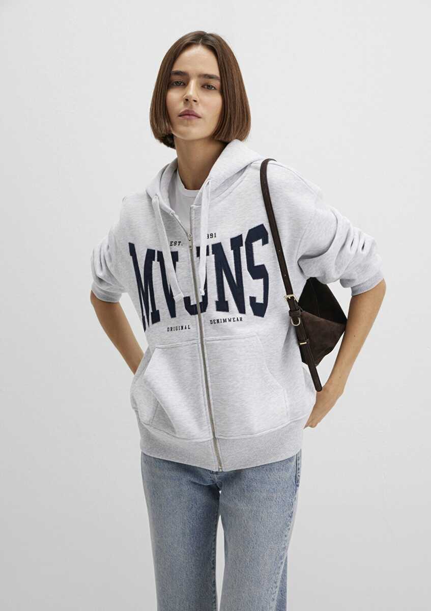 Mavi Logo Baskılı Gri Kadın Sweat 1S10421-80196 - 1