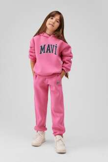 Mavi Logo Baskılı Gül Pembe Çocuk Eşofman Altı 7010000-70982 