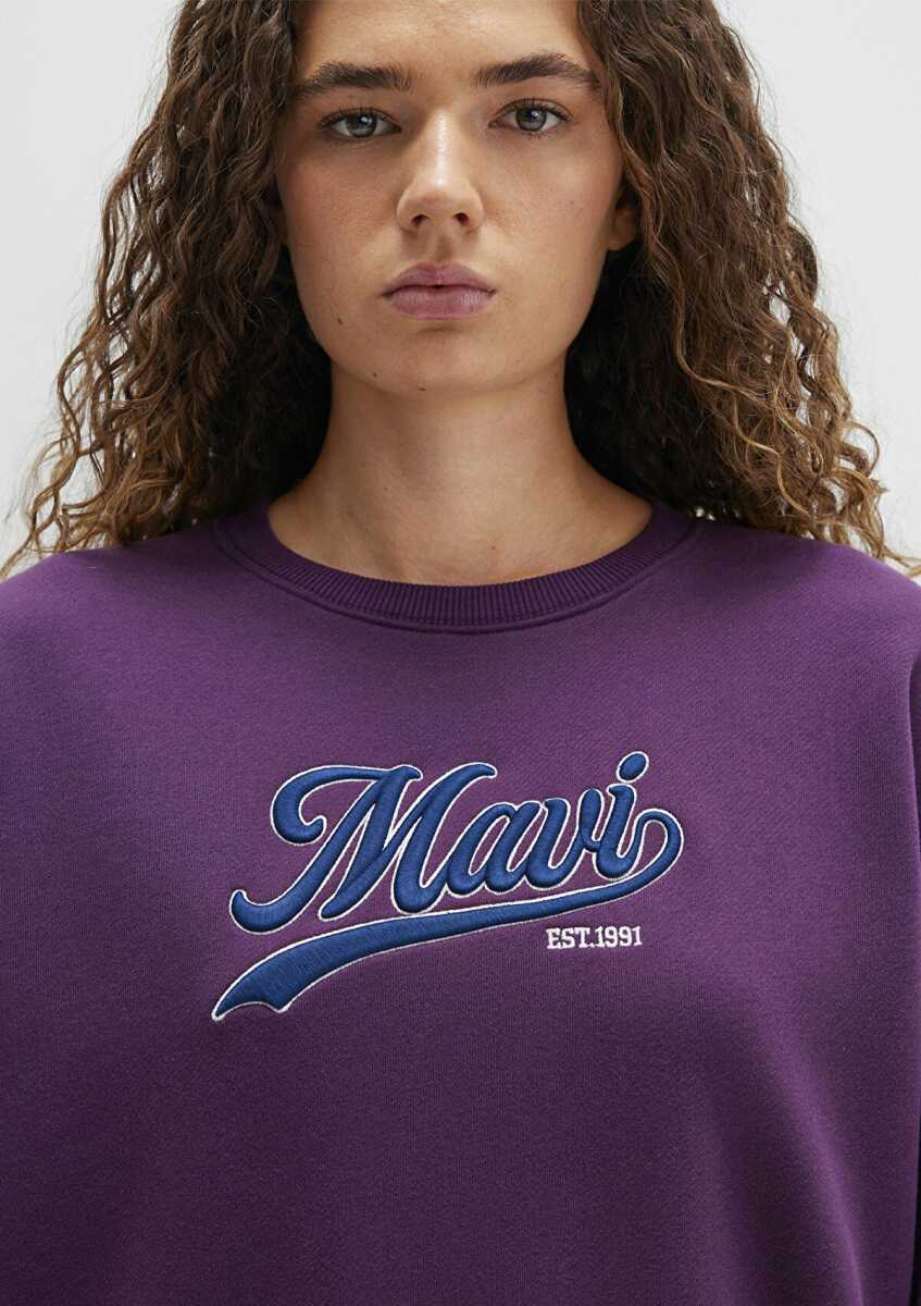 Mavi Logo Baskılı Kadın Sweat 1S10419-70679 - 5