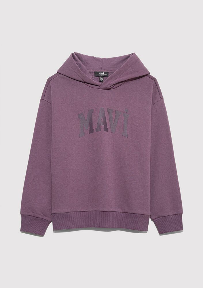 Mavi Logo Baskılı Kapüşonlu Çocuk Sweat 6S10143-70656