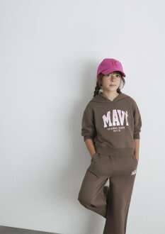 Mavi Logo Baskılı Kapüşonlu Çocuk Sweat 7S10124-87181